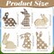 6-Piece Easter Bunny Wooden Signs – Cute Bunny & Easter Egg Table Centerpiece Decorations with Rope for Home & Tiered Tray Décor